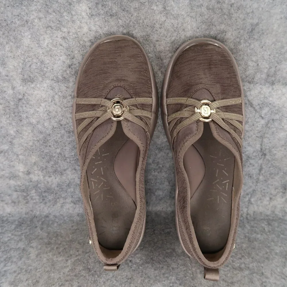 Bzees Shoes Womens 8 Slip On Fashion Casual Comfort Career Stretch Walking Taupe - Picture 6 of 12
